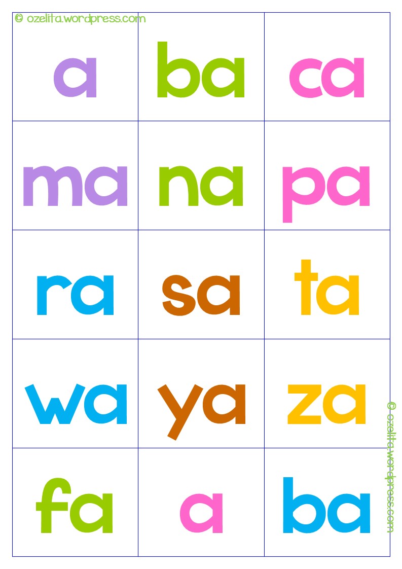 Belajar Membaca & alphabet freebie – Ozelita